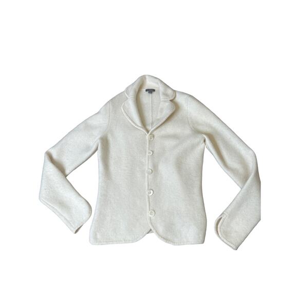 Ann Taylor Sweaters - ❤️VINTAGE Ann Taylor cardigan sweater white angora rabbit hair wool blend